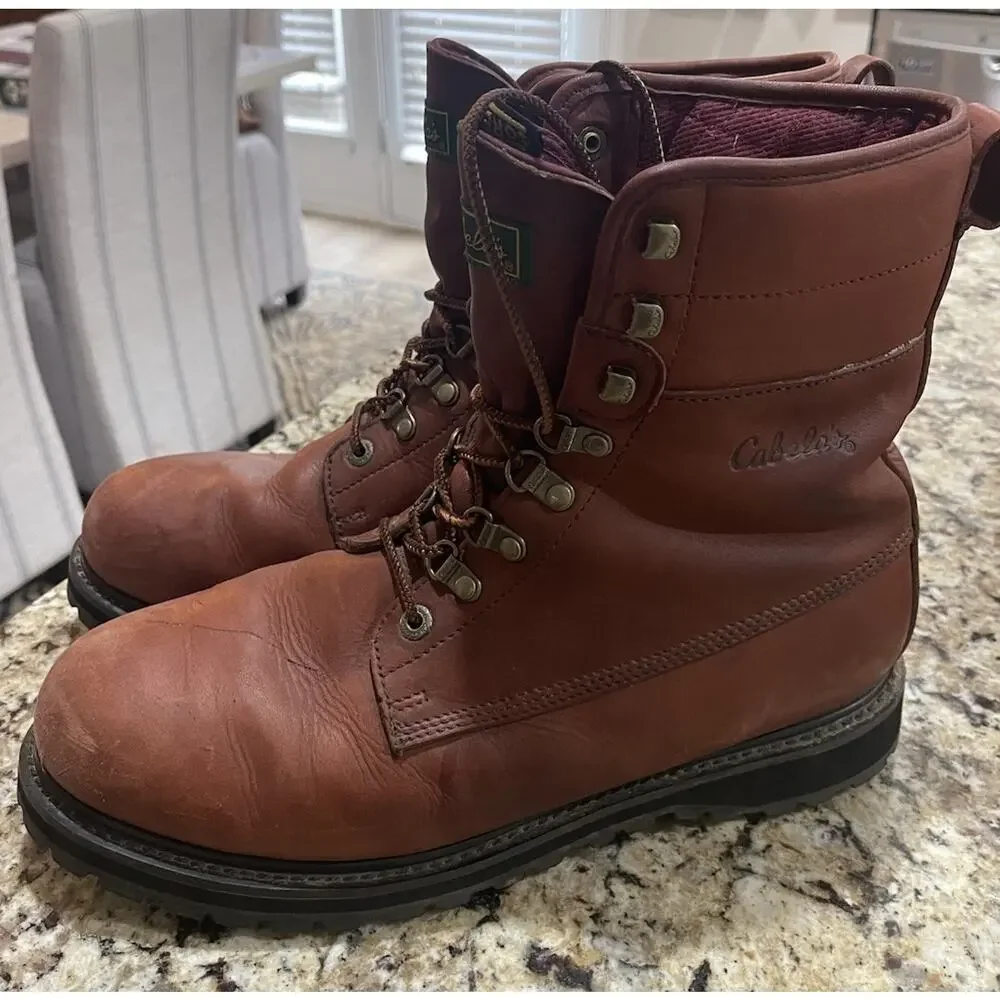 Vintage Cabela's Iron Ridge Leather GORE-TEX Insulated Boots Men’s 13 EE